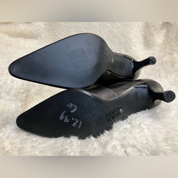 EUC Franco Sarto Knee High Boots Pointed Toe Rear Zipper Floral Embossed Sz 5.5 - Picture 10 of 10